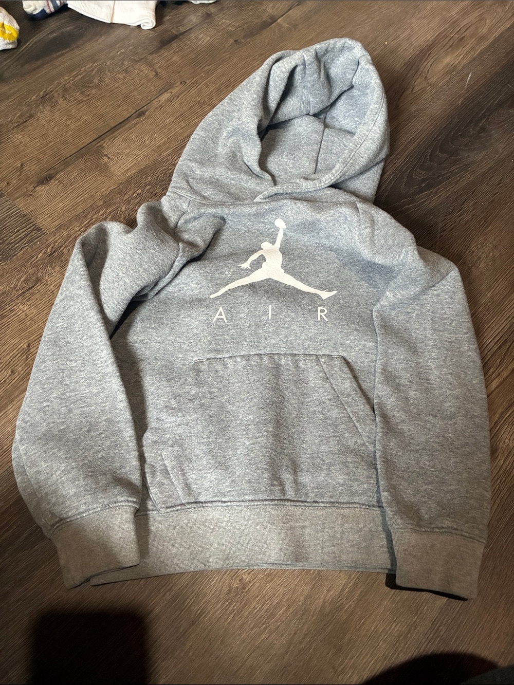 Nike Grey Hoodie with White Jumpman AIR Logo